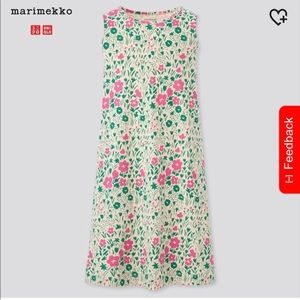Uniqlo x Marimekko Girls Floral Jersey Sleeveless Dress NWT
